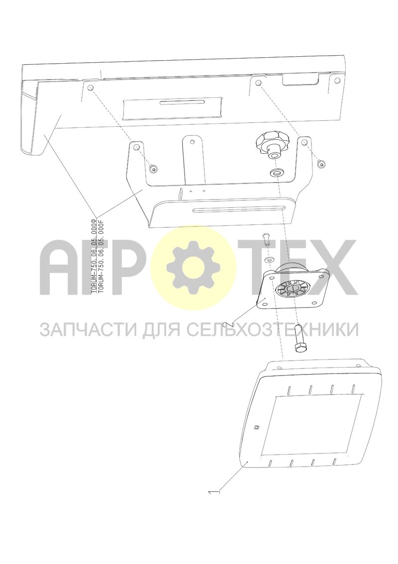 Чертеж Панель информационная (TORUM-750.06.07.000Ф)